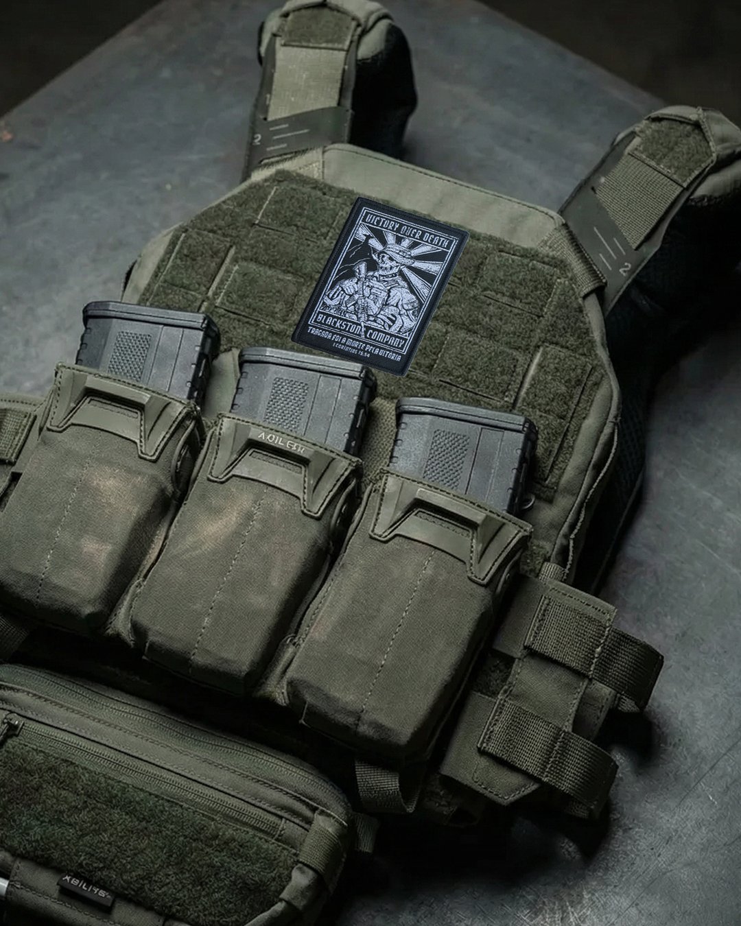 Patch Victory Over Death bordado com velcro Blackstone Brasil