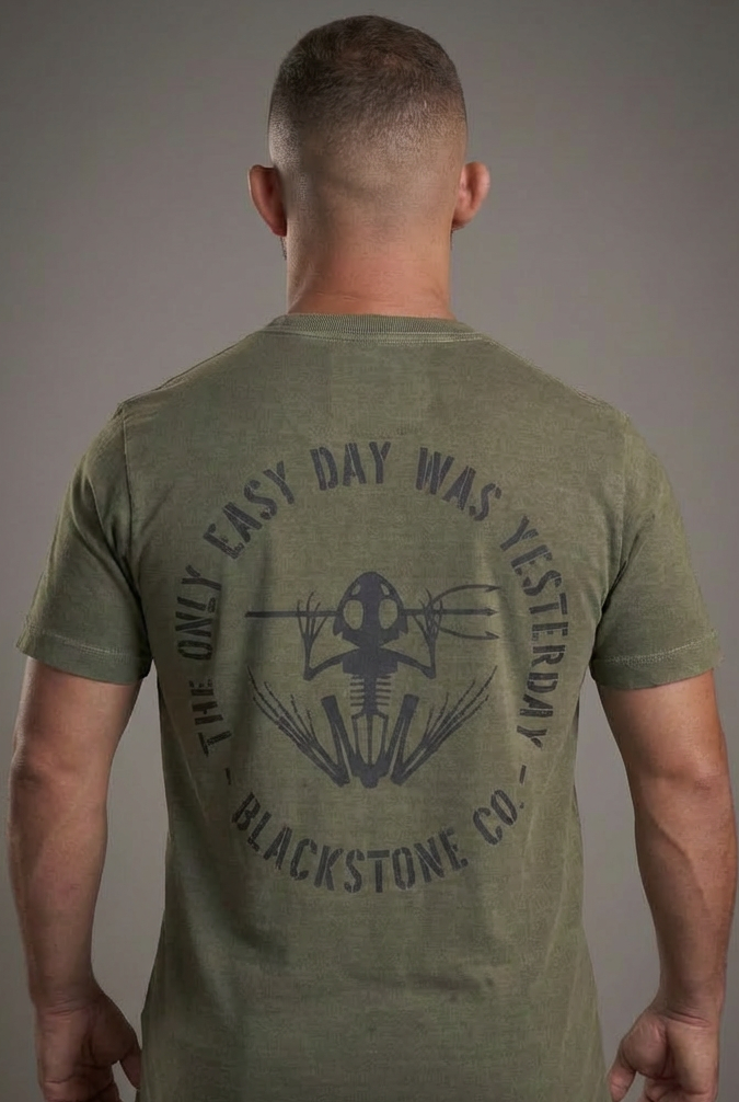 WASHED SERIES - T-SHIRT FROGMAN - VERDE ESTONADA