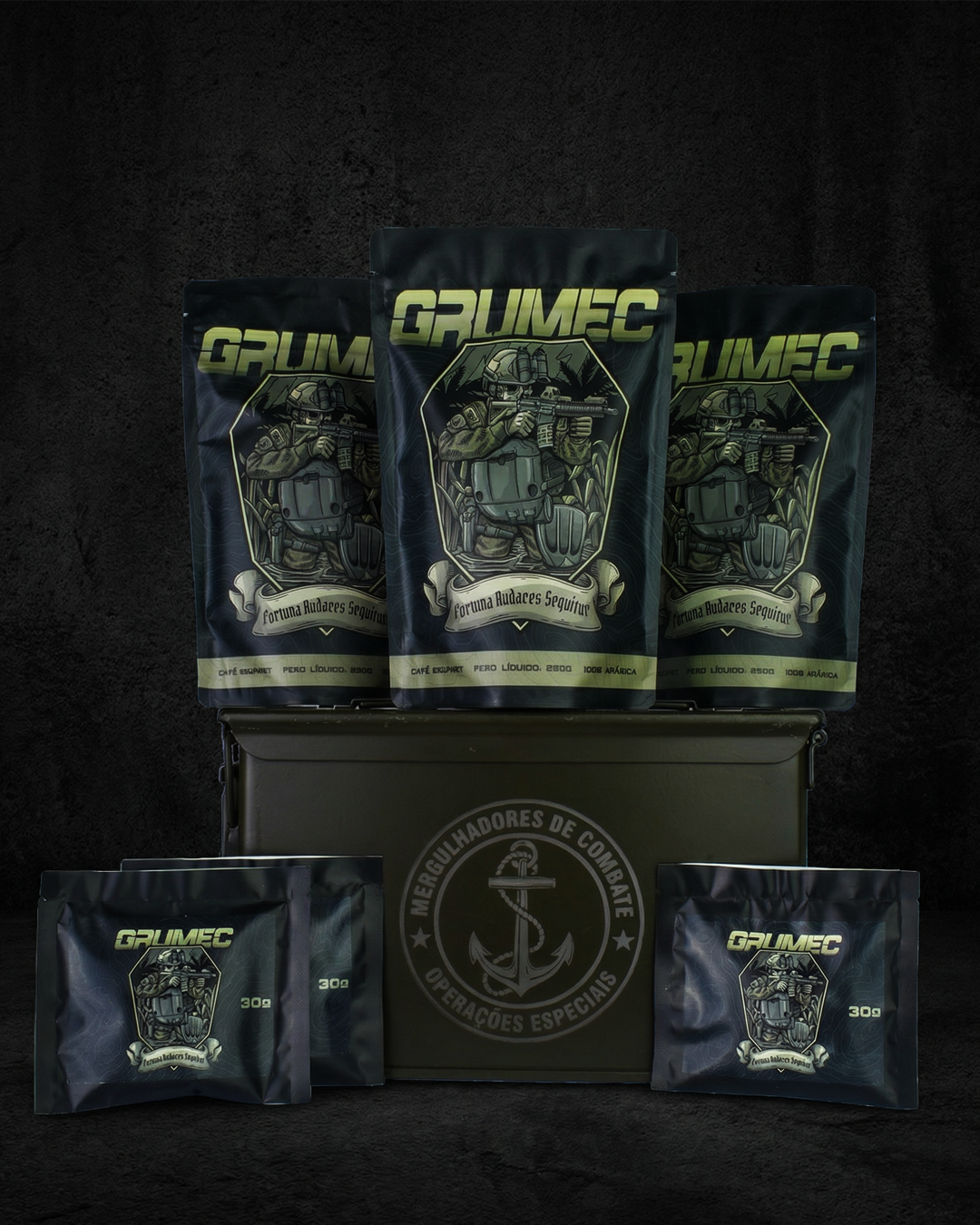 KIT GRUMEC - 3 CAFÉS + CUNHETE + 3 DRIP COFFEES