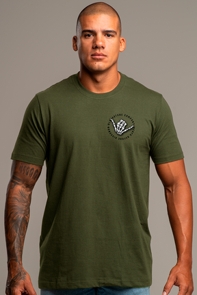 T-SHIRT DEATH BEFORE DISHONOR VERDE OLIVA