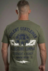 WASHED SERIES - T-SHIRT VIOLENT GENTLEMEN - VERDE ESTONADA