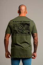 T-SHIRT DEATH BEFORE DISHONOR VERDE OLIVA