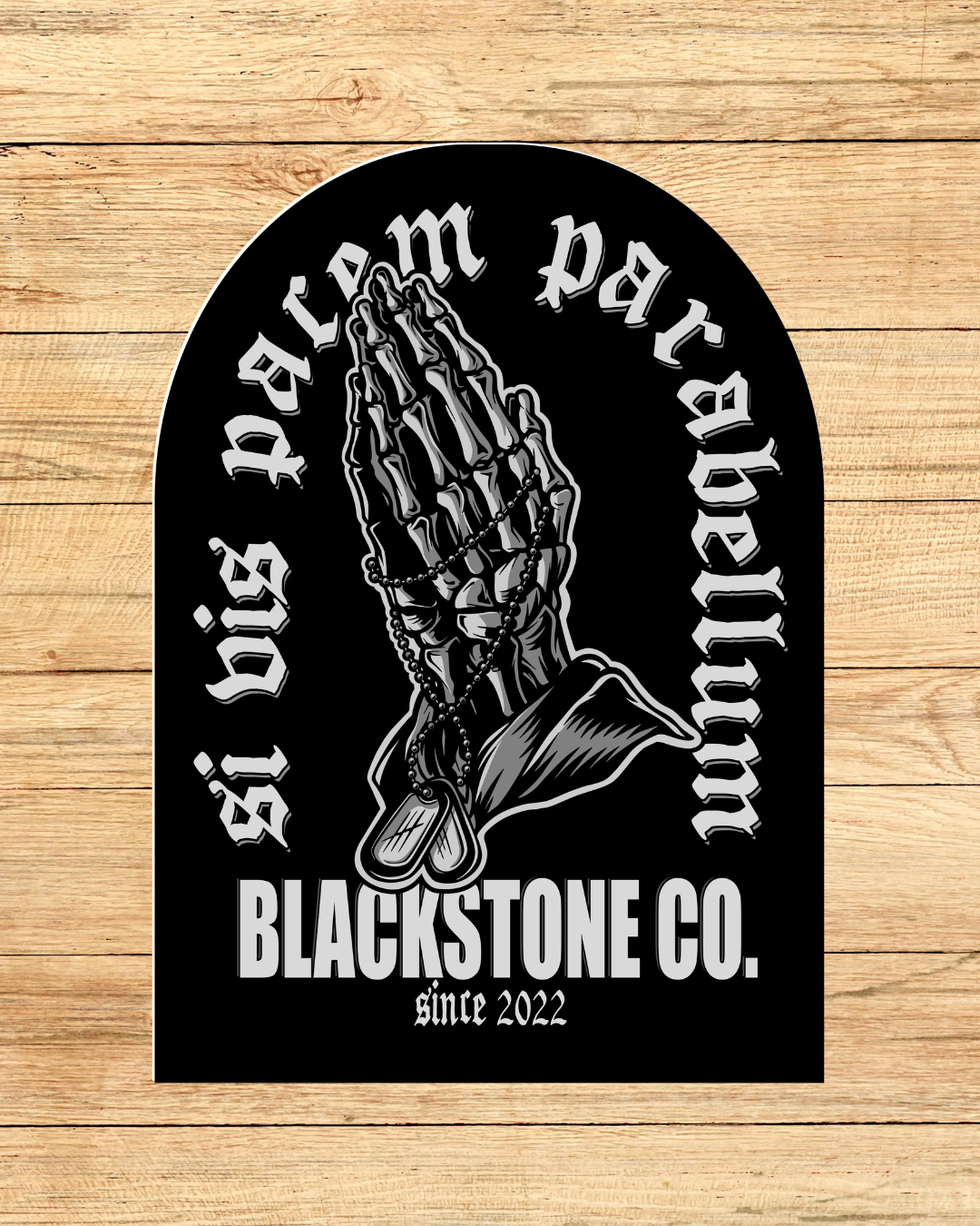 Adesivo Si Vis Pacem Para Bellum em vinil Blackstone Brasil